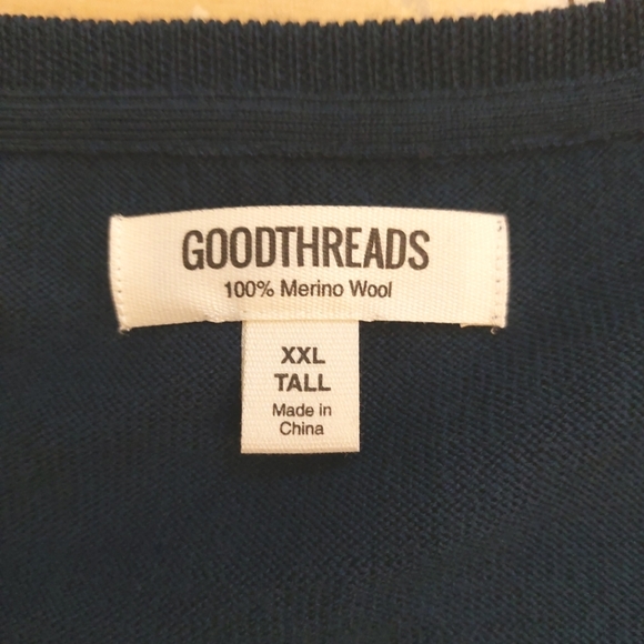 Goodthreads 100% merino wool men's sweater size XXL tall nwt - Picture 3 of 5
